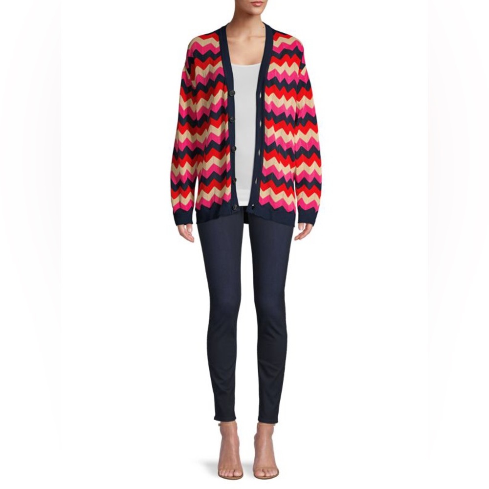 💙❤️🩷 M MISSONI Zig-Zag Knit Cardigan